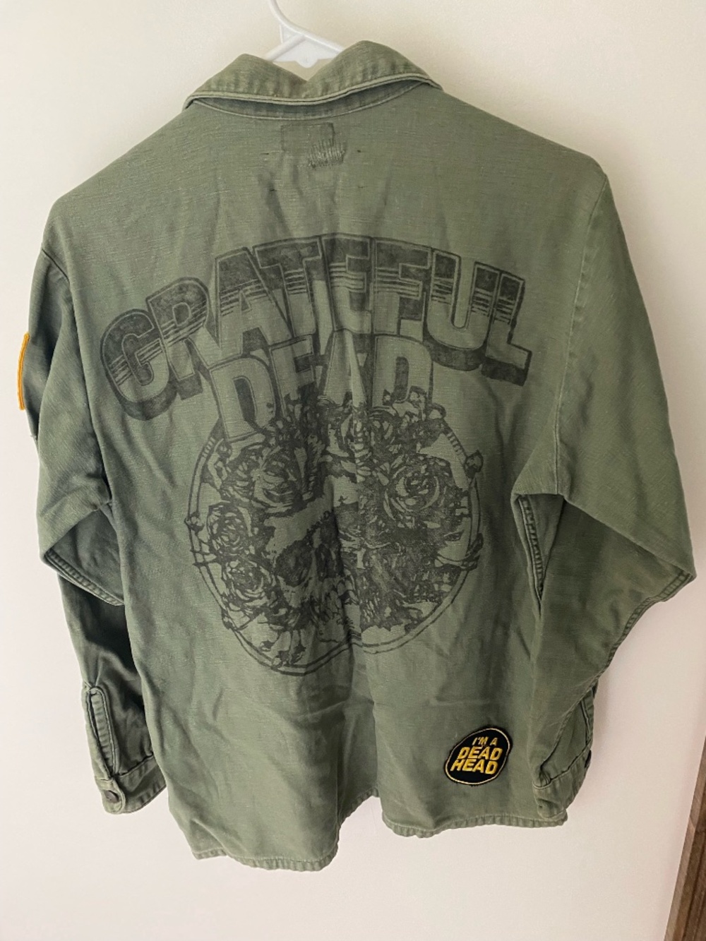 MadeWorn Grateful Dead Military Jacket XS/S Olive Green Patches NWT - Picture 4 of 7